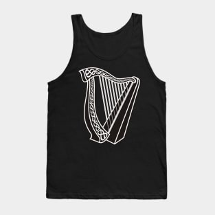 Harp Icon on Black Tank Top